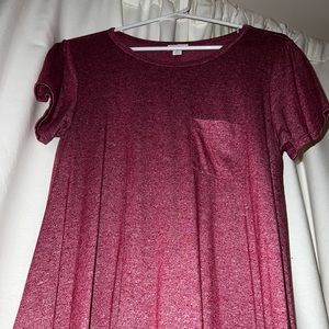 XS Heathered Burgundy Lularoe Carly